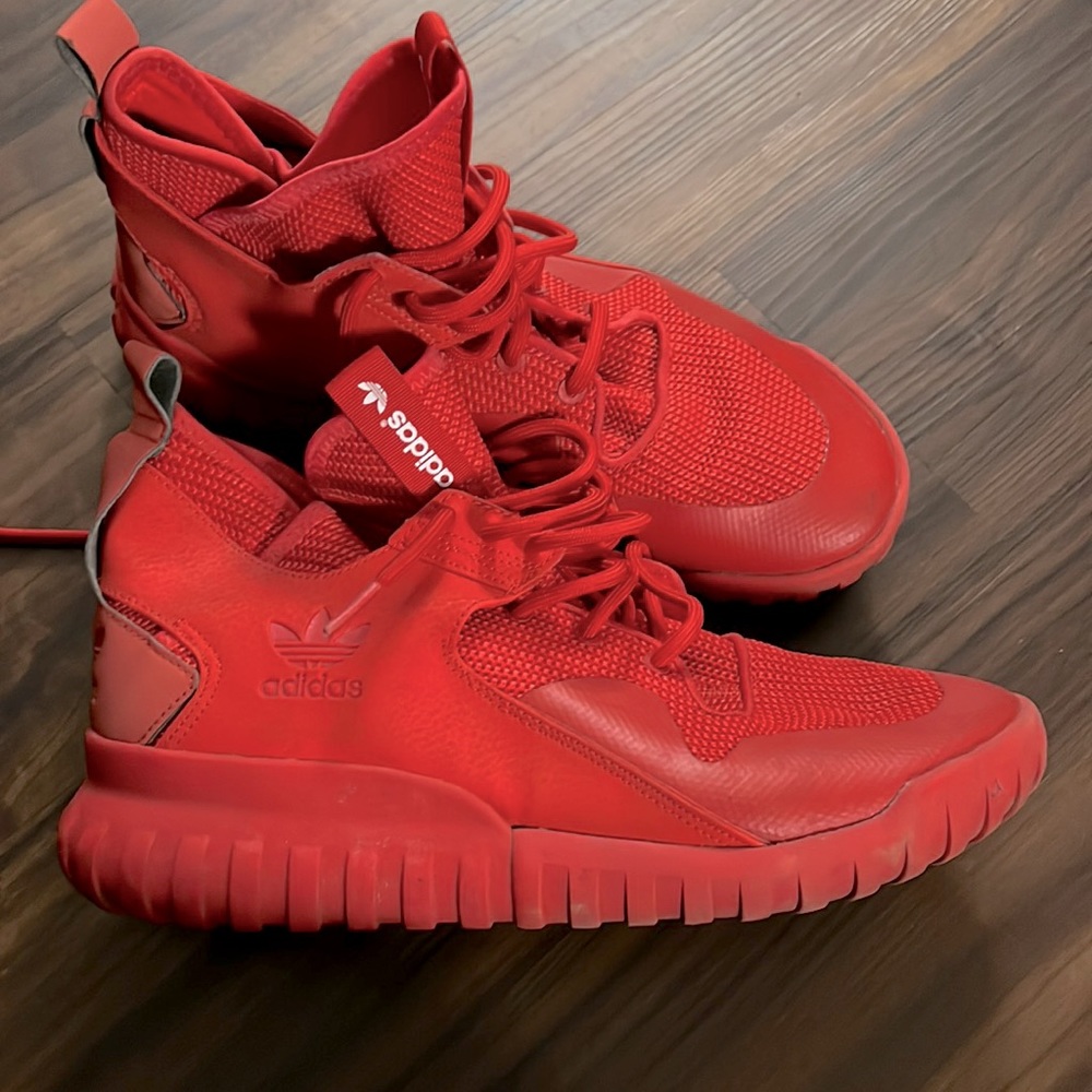 Mens used tubular x circular  adidas shoes size 10
